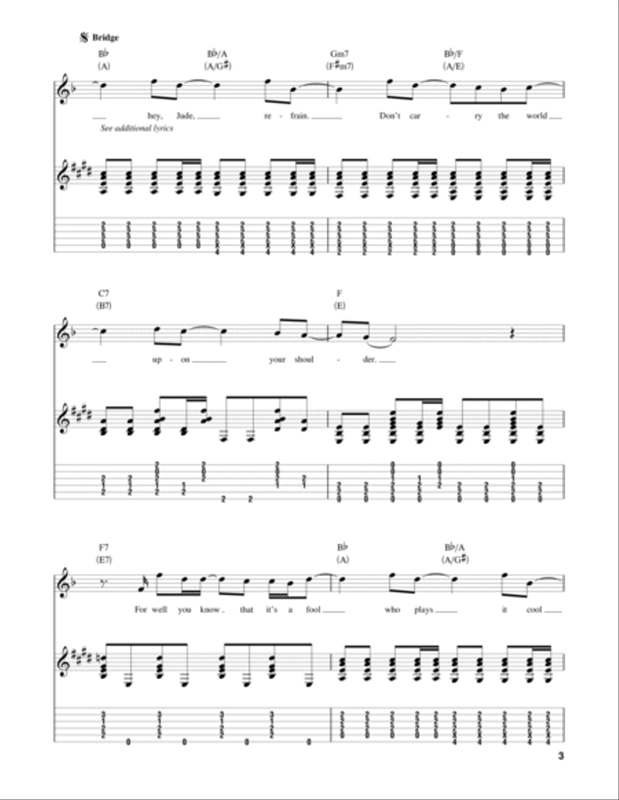 Hey Jude Electric Guitar scores gallery preview page 3