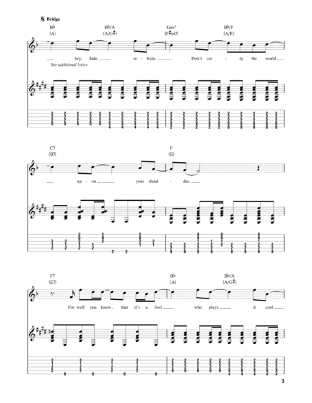 Hey Jude by The Beatles Electric Guitar - Digital Sheet Music