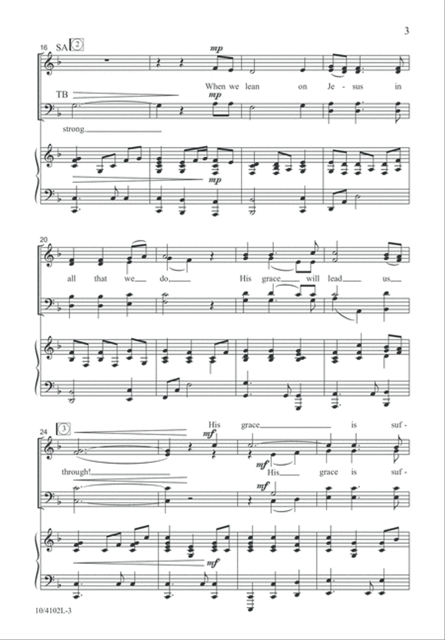 His Grace Will Lead Us Through 4-Part scores gallery preview page 4
