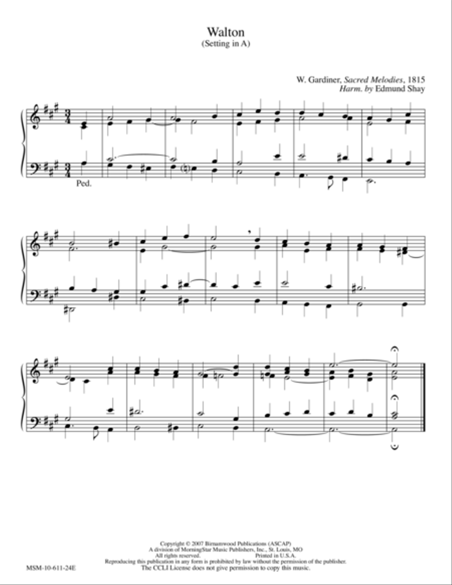 Walton Walton Organ scores gallery preview page 1