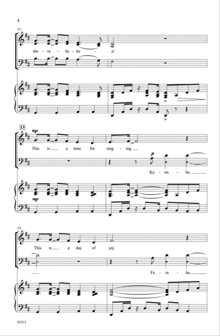 Sisi Sote Sisi Sote Choir scores gallery preview page 3