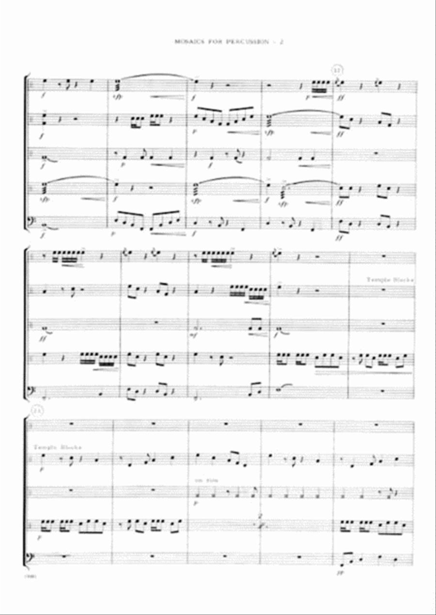 Mosaics For Percussion Mosaics For Percussion Percussion scores gallery preview page 3