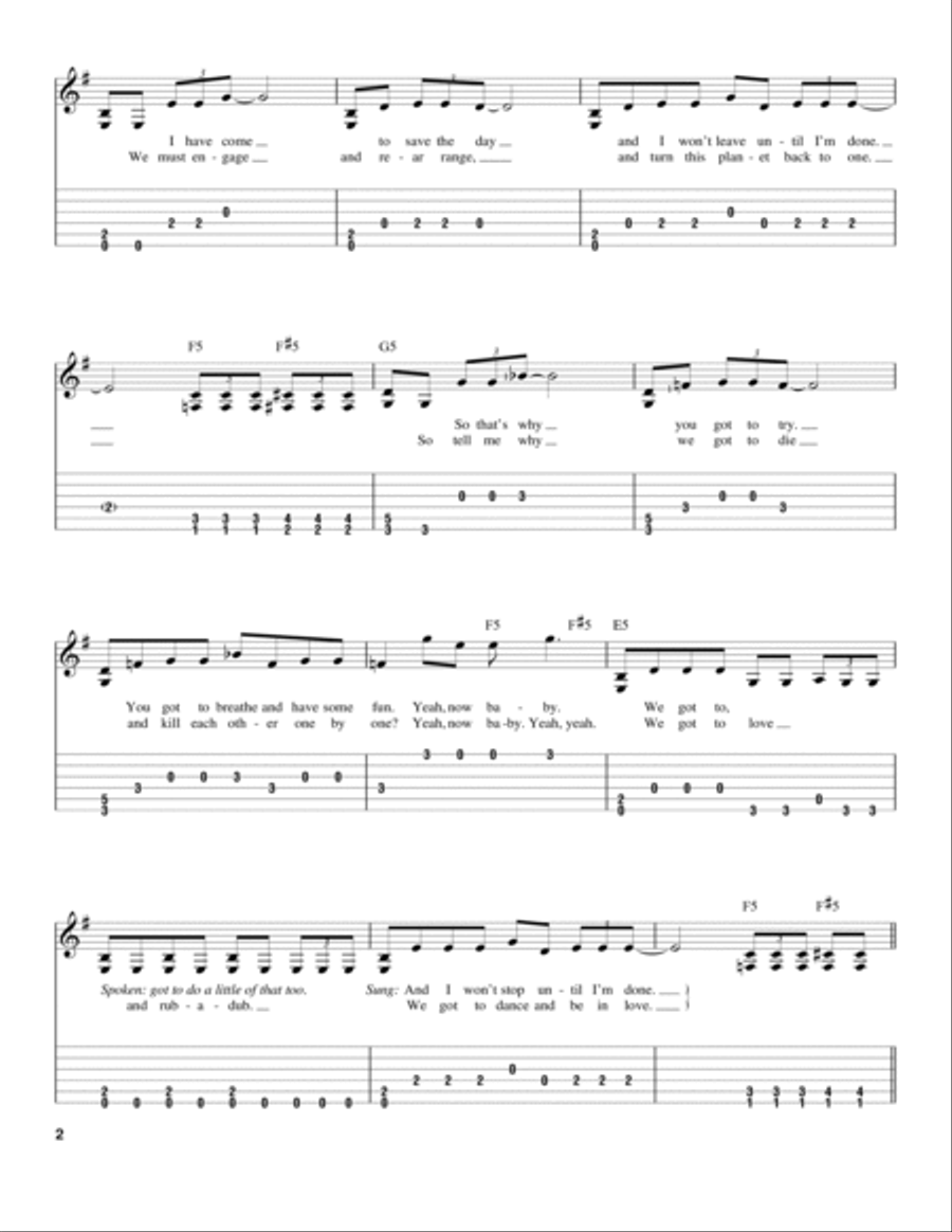 Are You Gonna Go My Way Acoustic Guitar scores gallery preview page 2