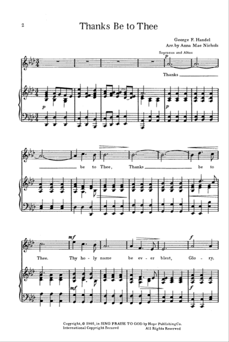 Thanks Be to Thee Thanks Be to Thee 3-Part scores gallery preview page 2