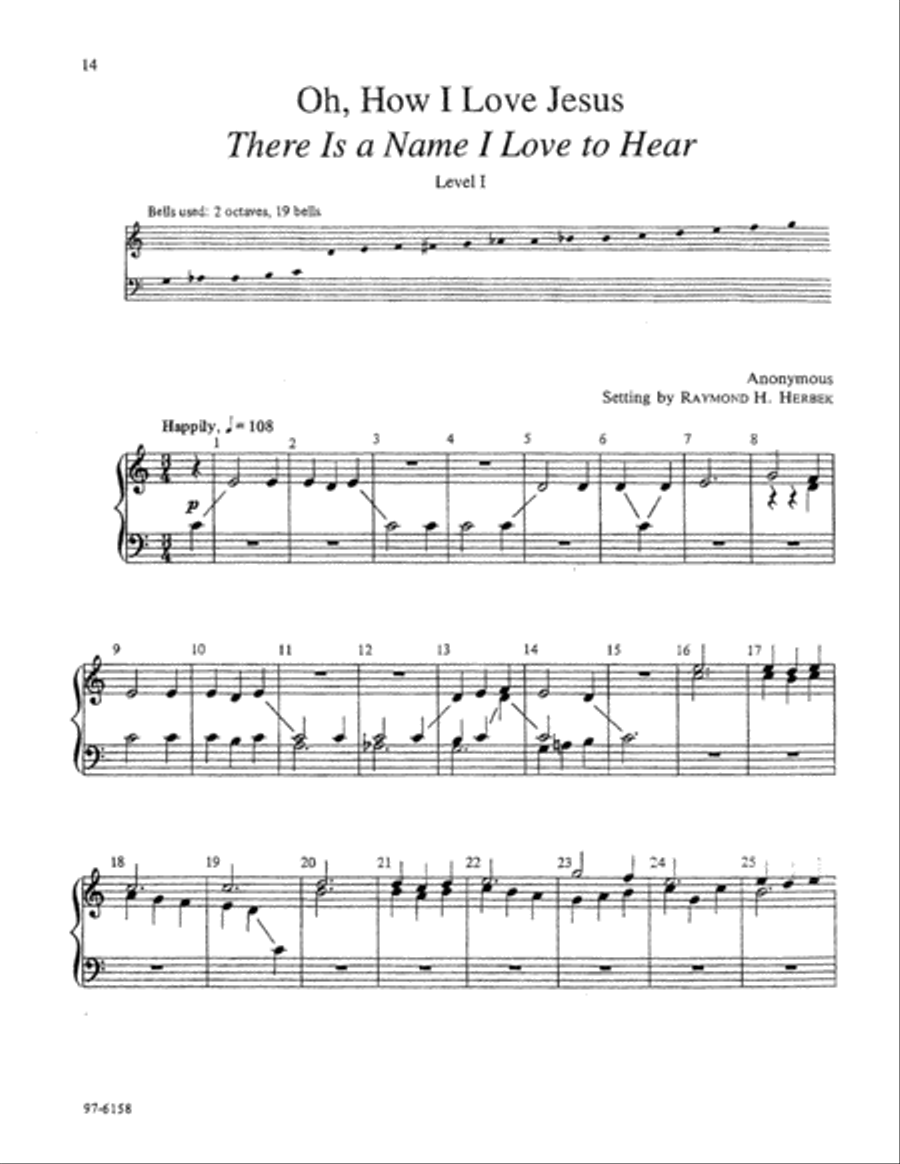 Nine Easy Hymn Arrangements for Handbells or Choir Chimes