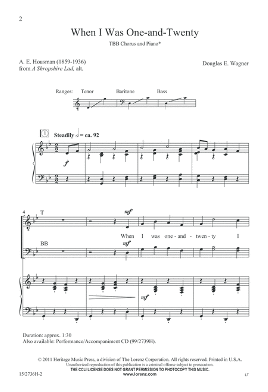 When I Was One-and-Twenty TTB scores gallery preview page 2