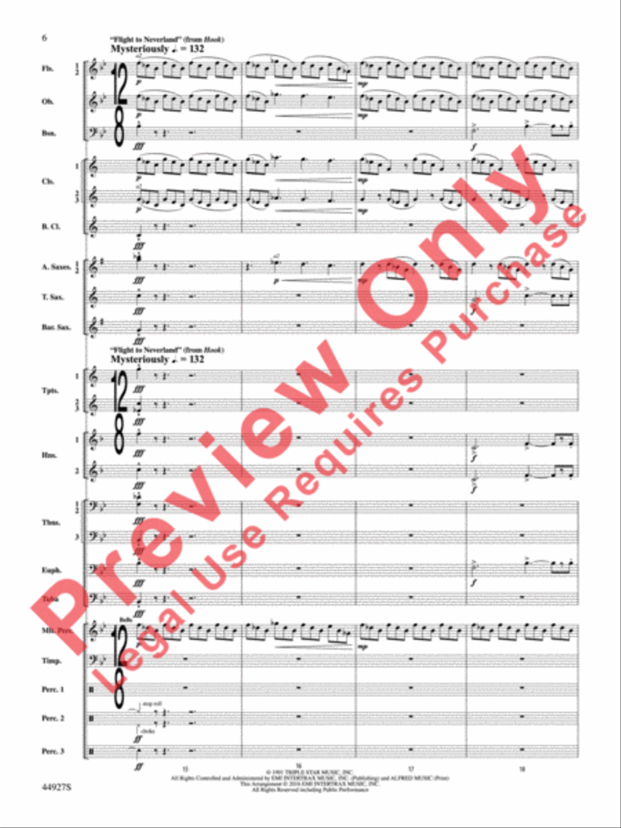 At the Movies with John Williams Concert Band scores gallery preview page 7