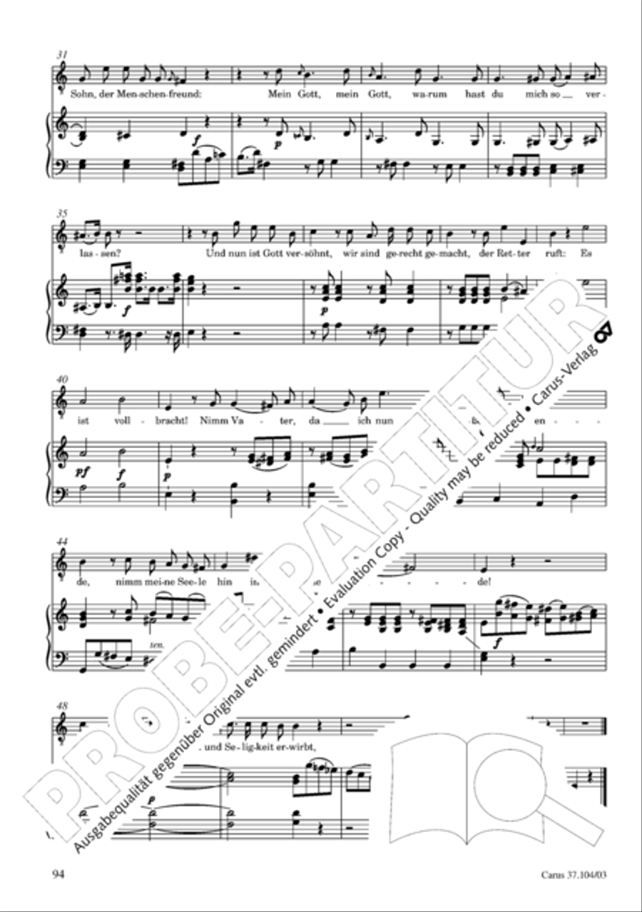 Ein Lammlein geht und tragt die Schuld 4-Part scores gallery preview page 95
