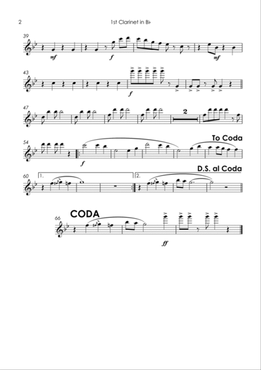 Chorando Se Foi (lambada) Clarinet Quartet scores gallery preview page 4