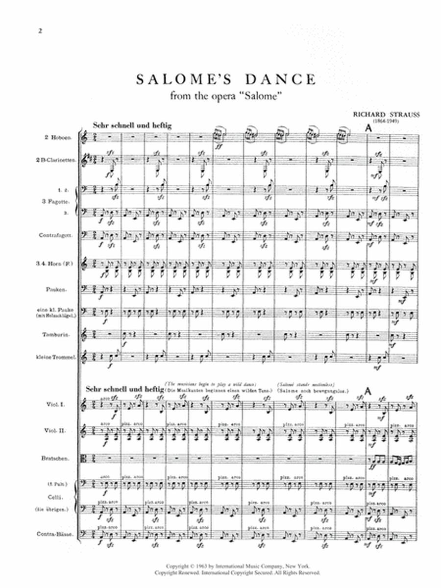 Salome'S Dance, Opus 54