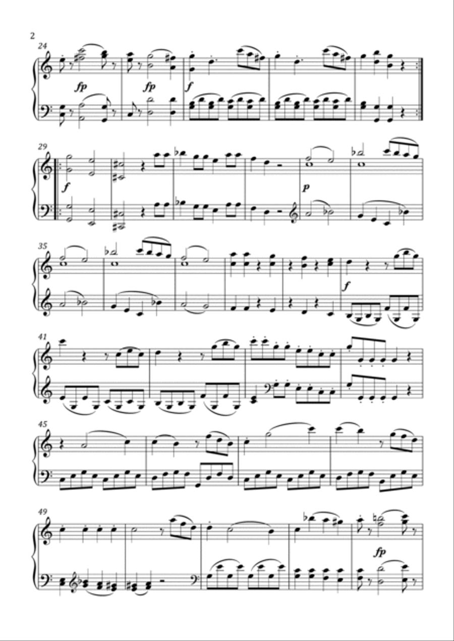 Mozart - Viennese Sonatina No. 1 - Intermediate Piano Method scores gallery preview page 3