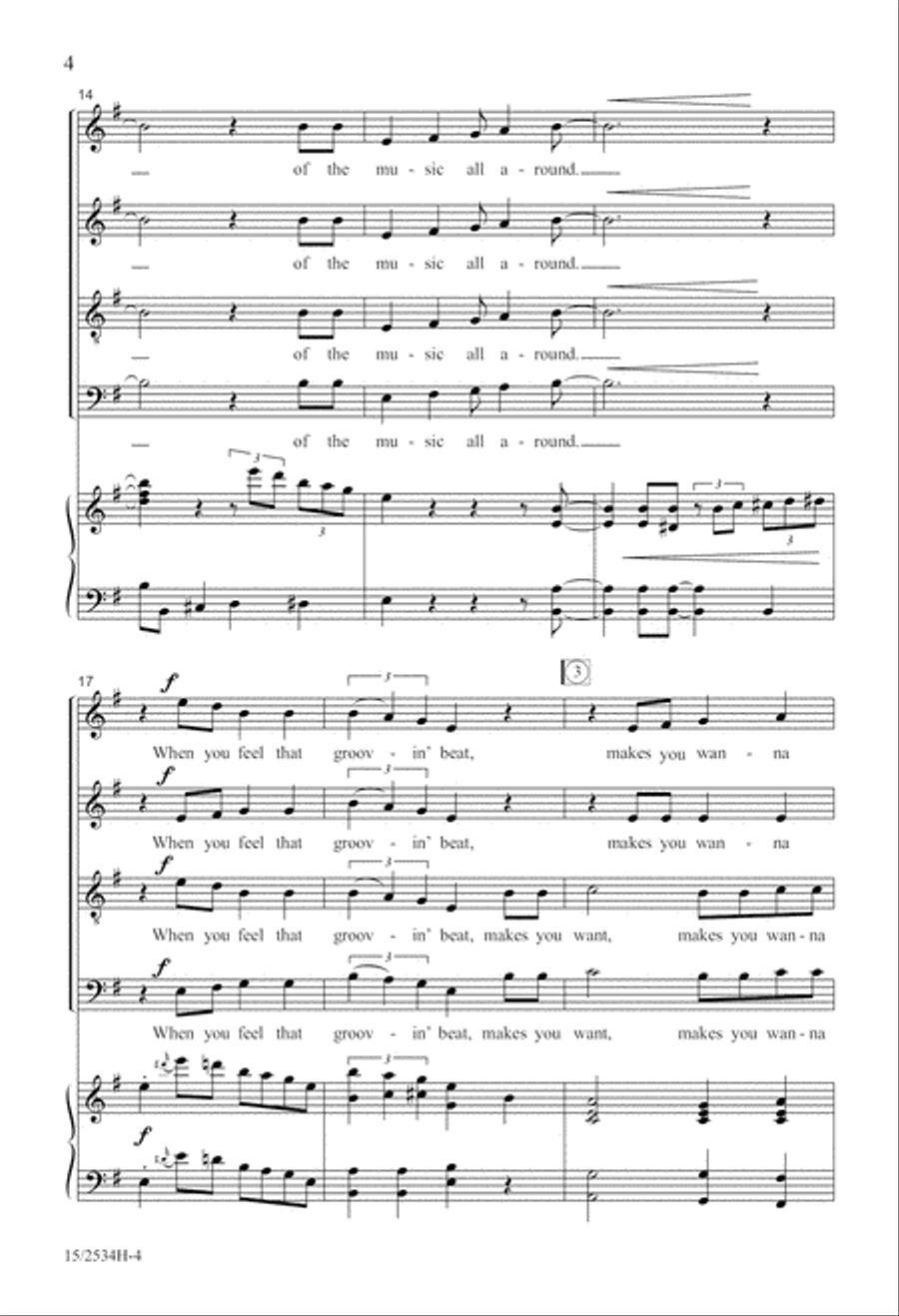 Zither, Zinga, Zing! 4-Part scores gallery preview page 5