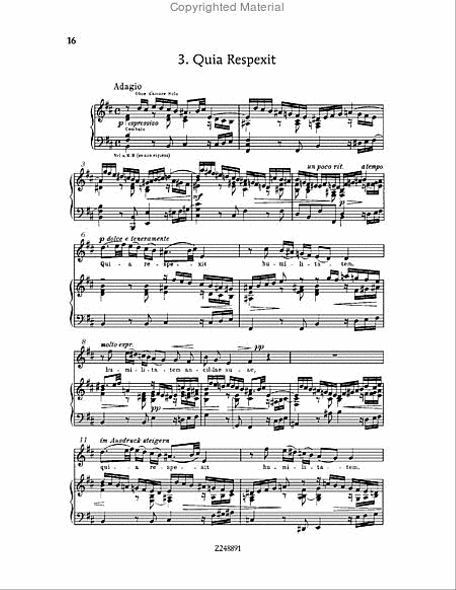 Magnificat in D major, BWV 243 Choir scores gallery preview page 16