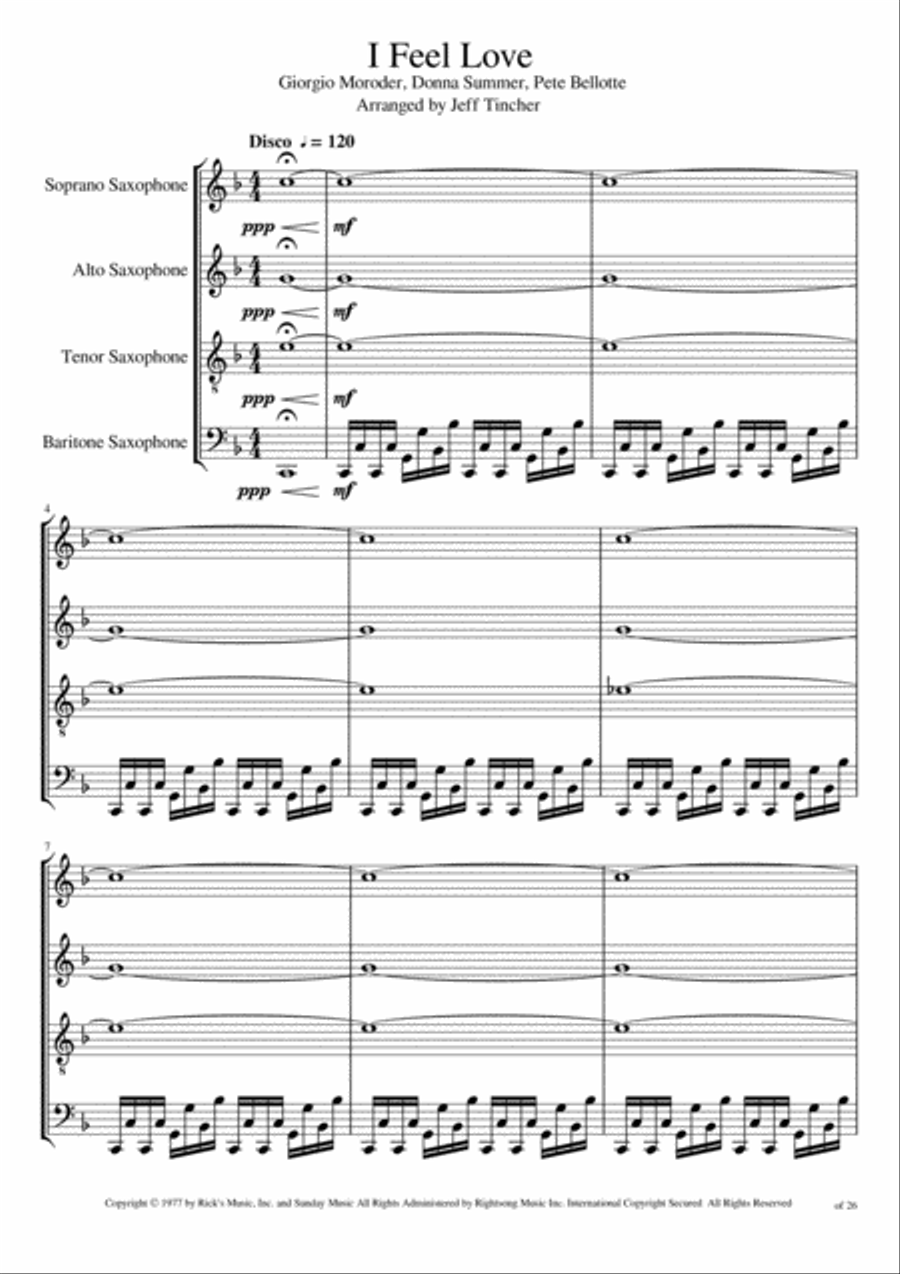 I Feel Love I Feel Love Woodwind Quartet scores gallery preview page 2