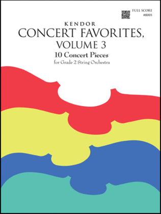 Book cover for Kendor Concert Favorites, Volume 3 - Full Score