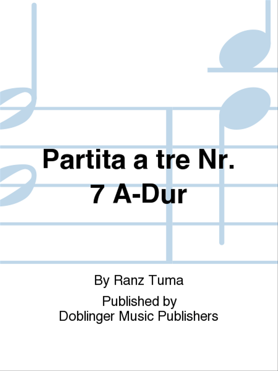Partita a tre Nr. 7 A-Dur Violin scores gallery preview page 1