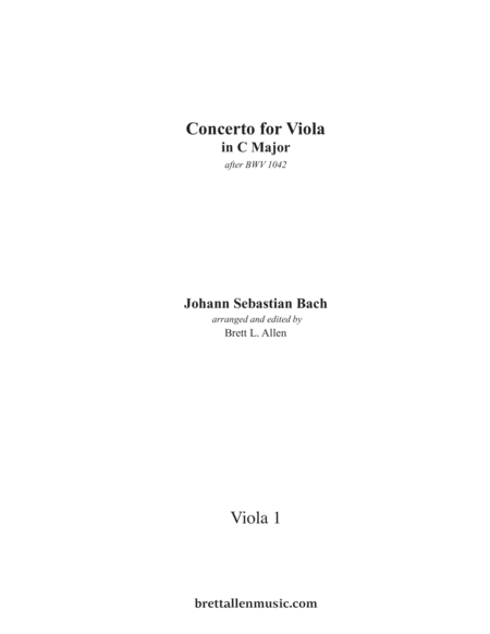 Concerto for Viola in C Major ENSEMBLE PARTS image number null