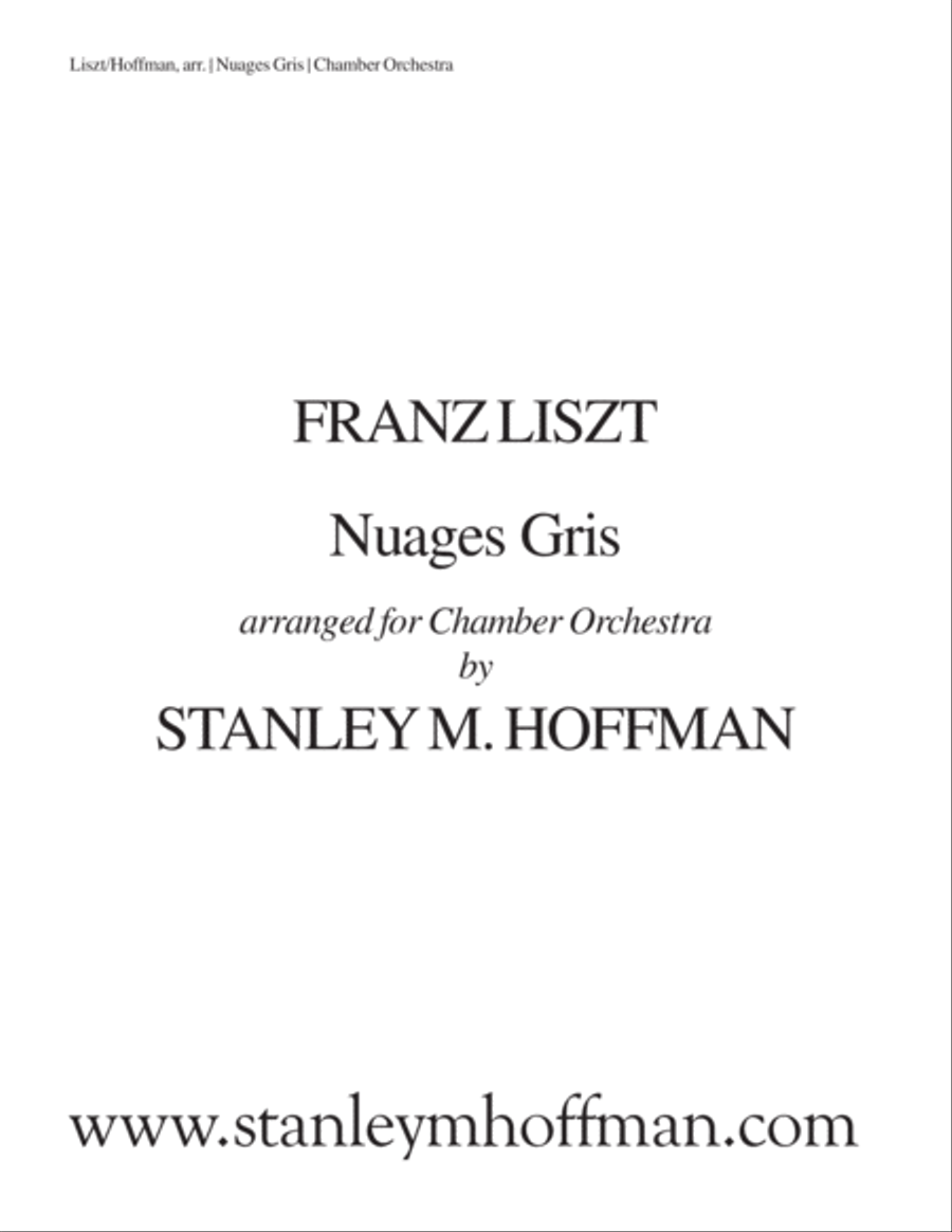Nuages Gris Nuages Gris Chamber Orchestra scores gallery preview page 1