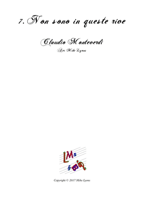 Book cover for Monteverdi Second Book of Madrigals - No 7 Non Sono in Queste Rive