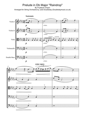 Book cover for Chopin: Raindrop Prelude for String Orchestra - Score and Parts