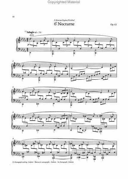 13 Nocturnes for Piano by Gabriel Faure Piano - Sheet Music