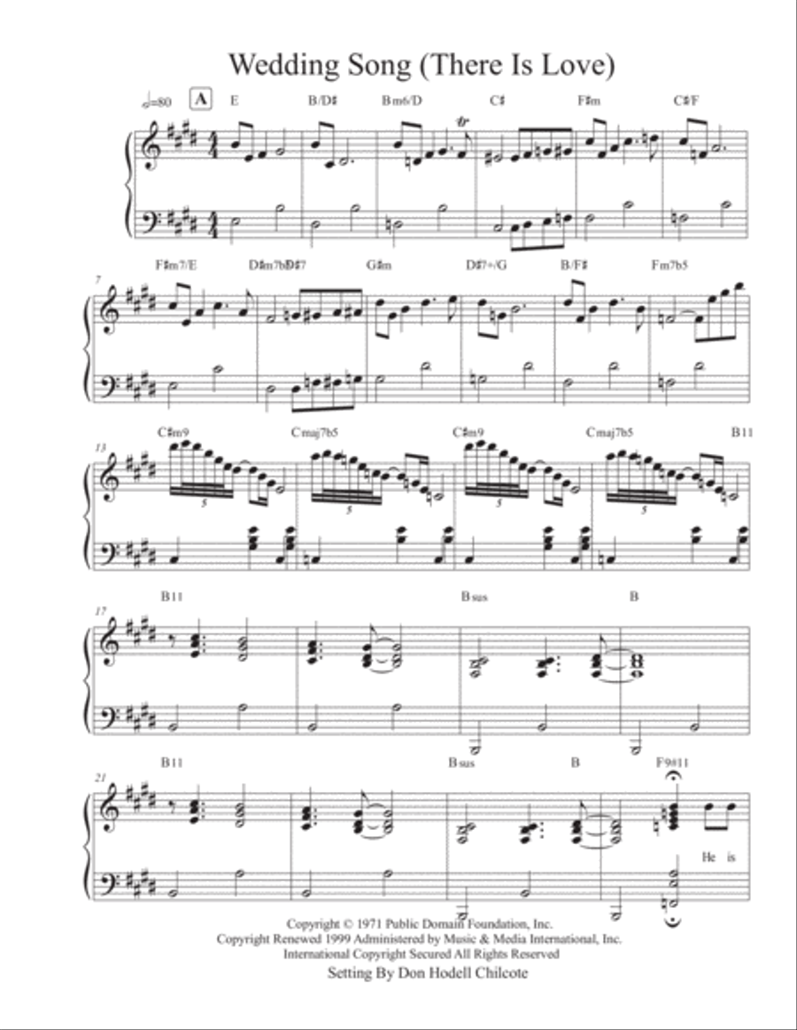 Wedding Song (there Is Love) Jazz Ensemble scores gallery preview page 2