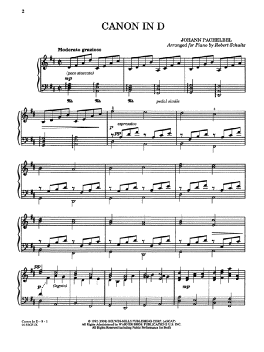 Canon in D Piano Solo scores gallery preview page 3