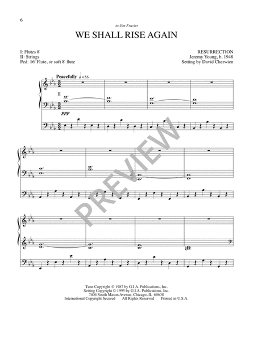 Six Organ Preludes on Hymntunes by Marty Haugen, Jeremy Young, and Skinner Chavez-Melo Organ scores gallery preview page 8