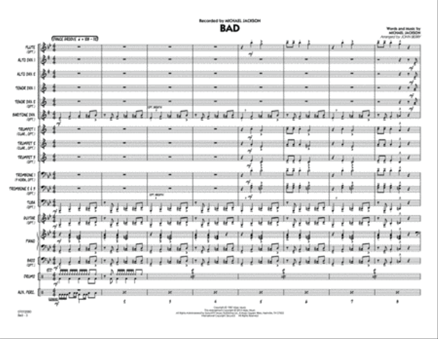 Bad - Conductor Score (Full Score) Jazz Ensemble scores gallery preview page 2