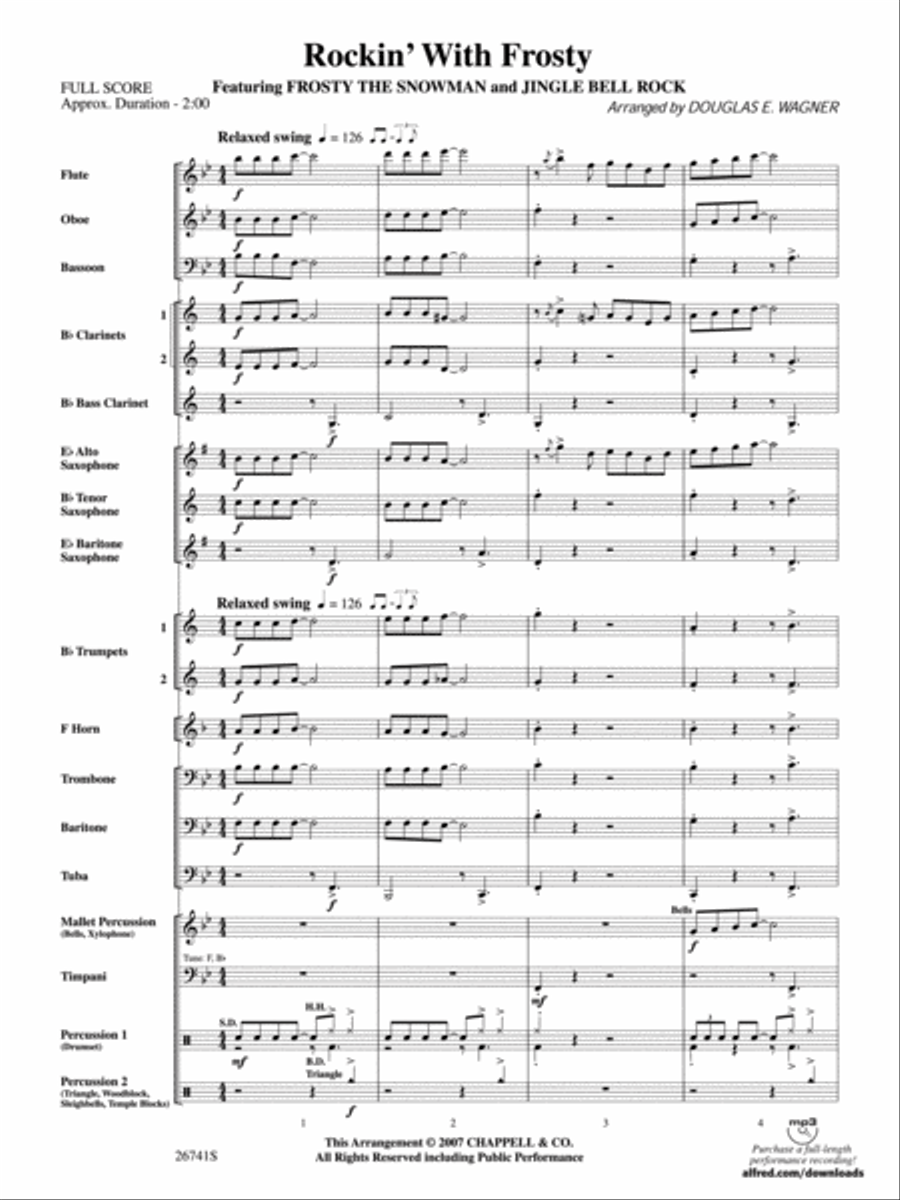 Rockin' with Frosty Rockin' with Frosty Concert Band scores gallery preview page 2