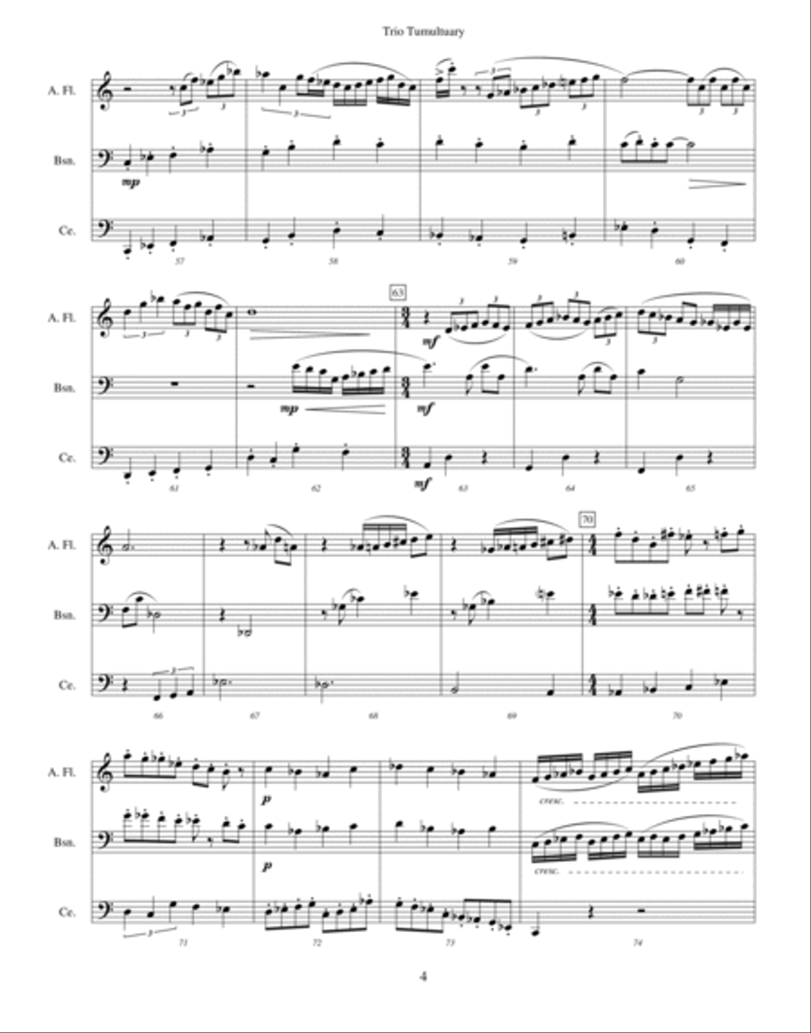 Trio Tumultuary Small Ensemble scores gallery preview page 4