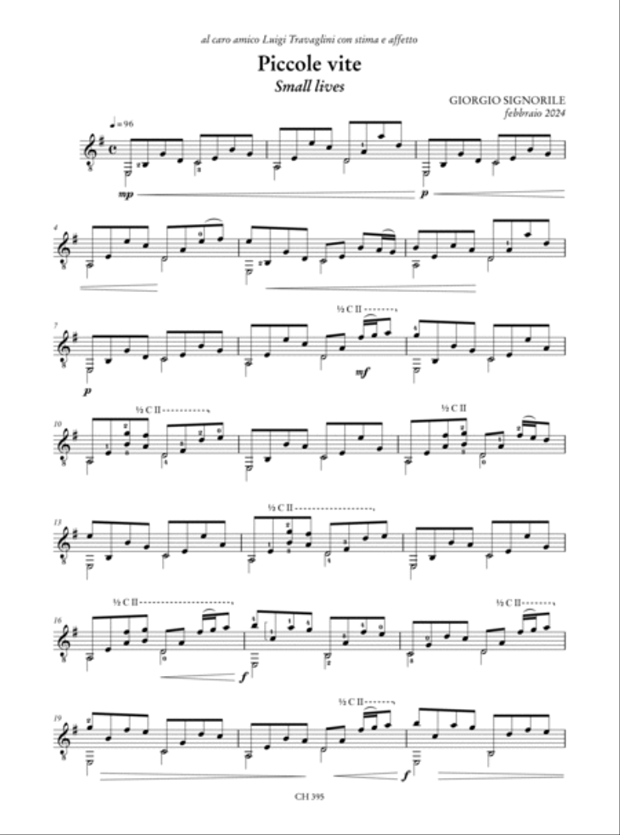 Il grande larice rosso (The great red larch). 3 Pieces for Guitar Acoustic Guitar scores gallery preview page 3