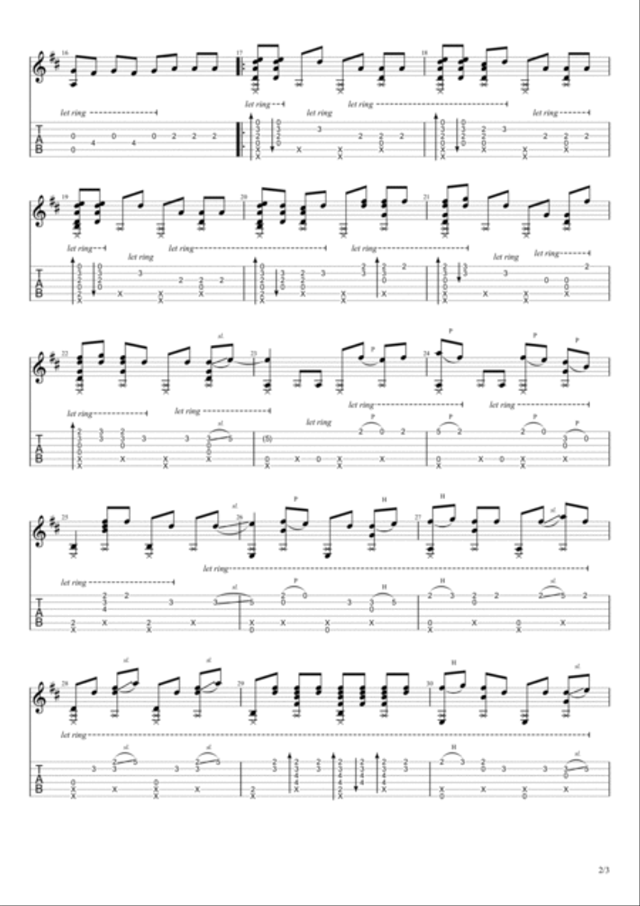 Disenchanted Fingerstyle Disenchanted Fingerstyle Fingerpicking Guitar scores gallery preview page 2