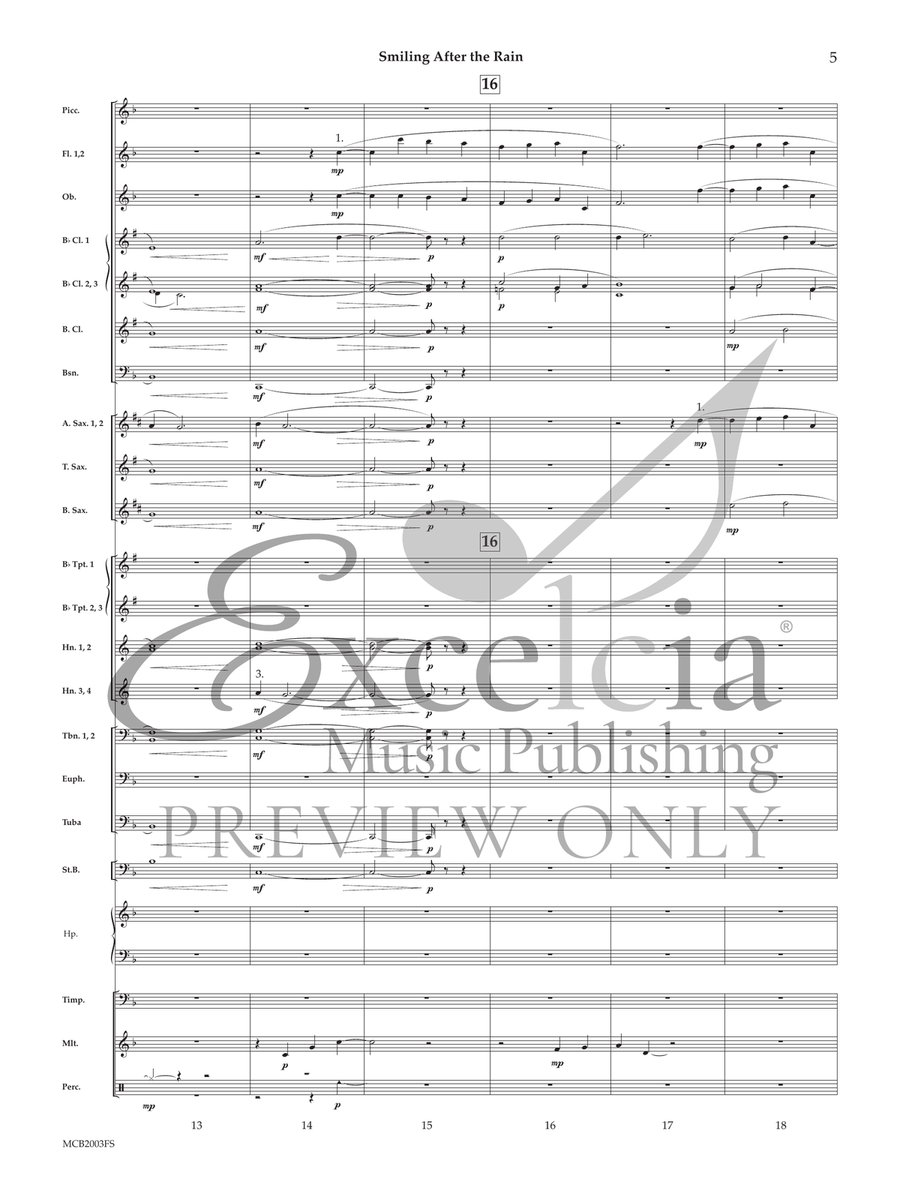 Smiling After the Rain Smiling After the Rain Concert Band scores gallery preview page 5