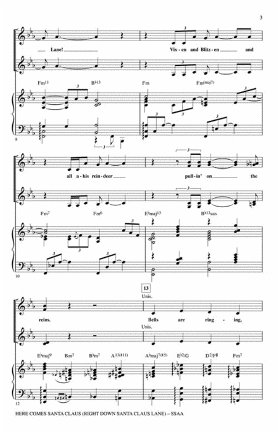 Here Comes Santa Claus (Right Down Santa Claus Lane) SSAA scores gallery preview page 3
