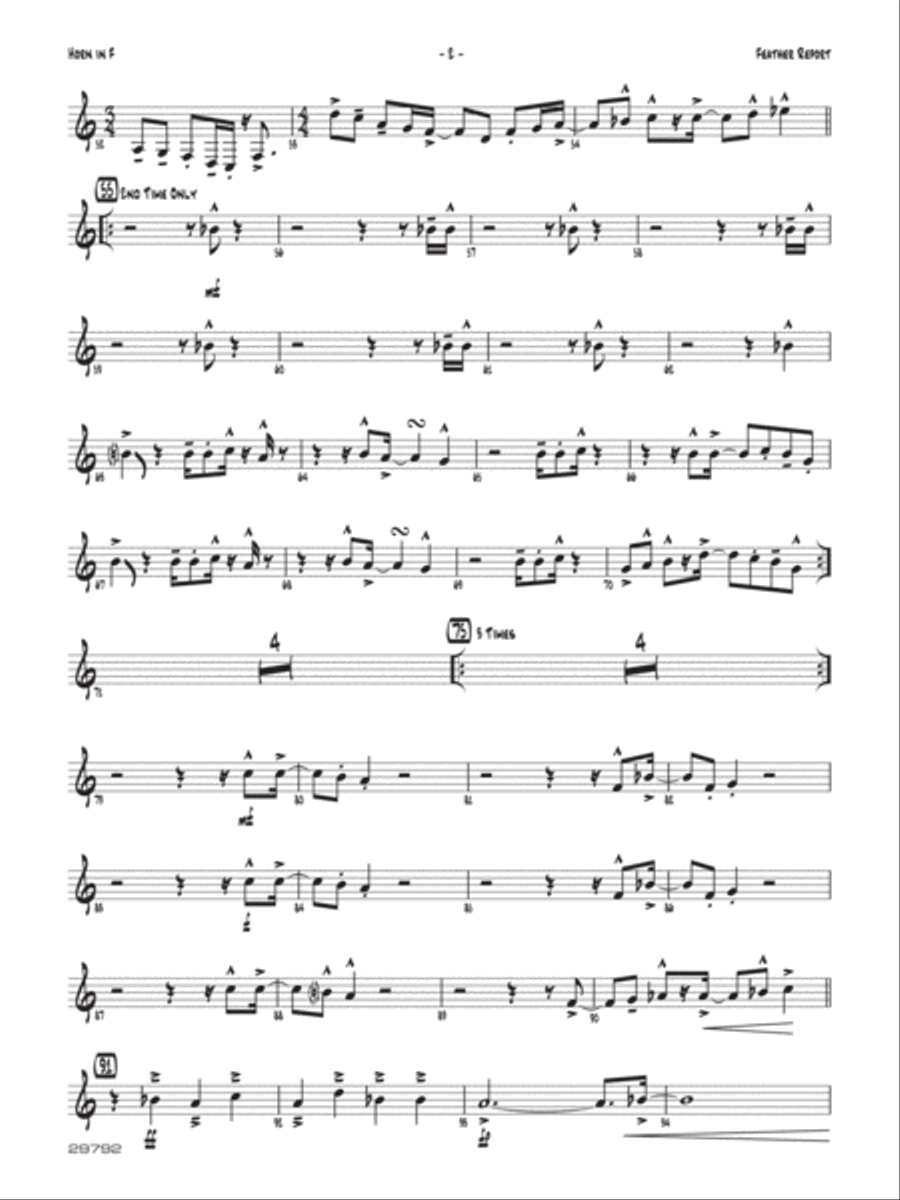 Feather Report: 1st F Horn Jazz Ensemble scores gallery preview page 2