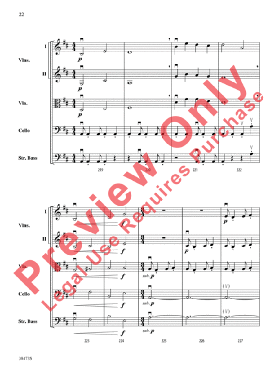 Lonestar Variations String Orchestra scores gallery preview page 23