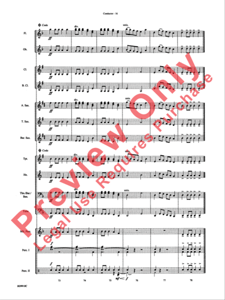 Voodoo Dance Concert Band scores gallery preview page 19