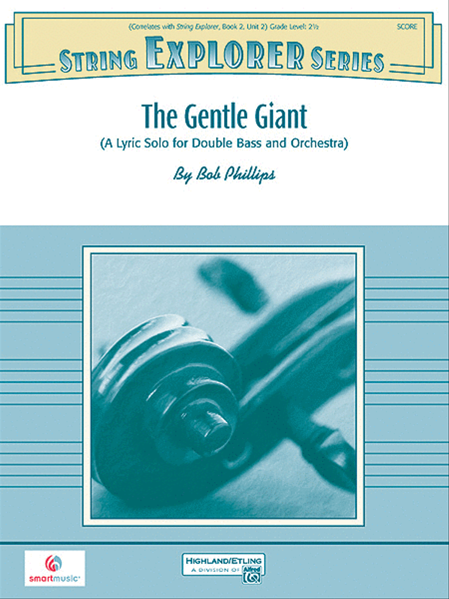 The Gentle Giant (A Lyric Solo for Double Bass and Orchestra) (score only) String Orchestra scores gallery preview page 1