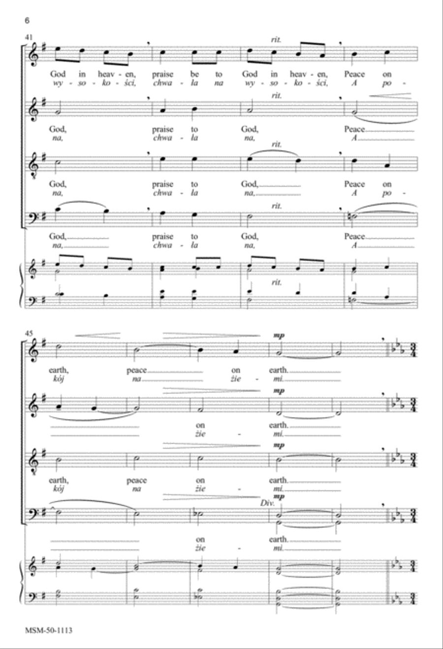Three Carols from Poland Three Carols from Poland 4-Part scores gallery preview page 6