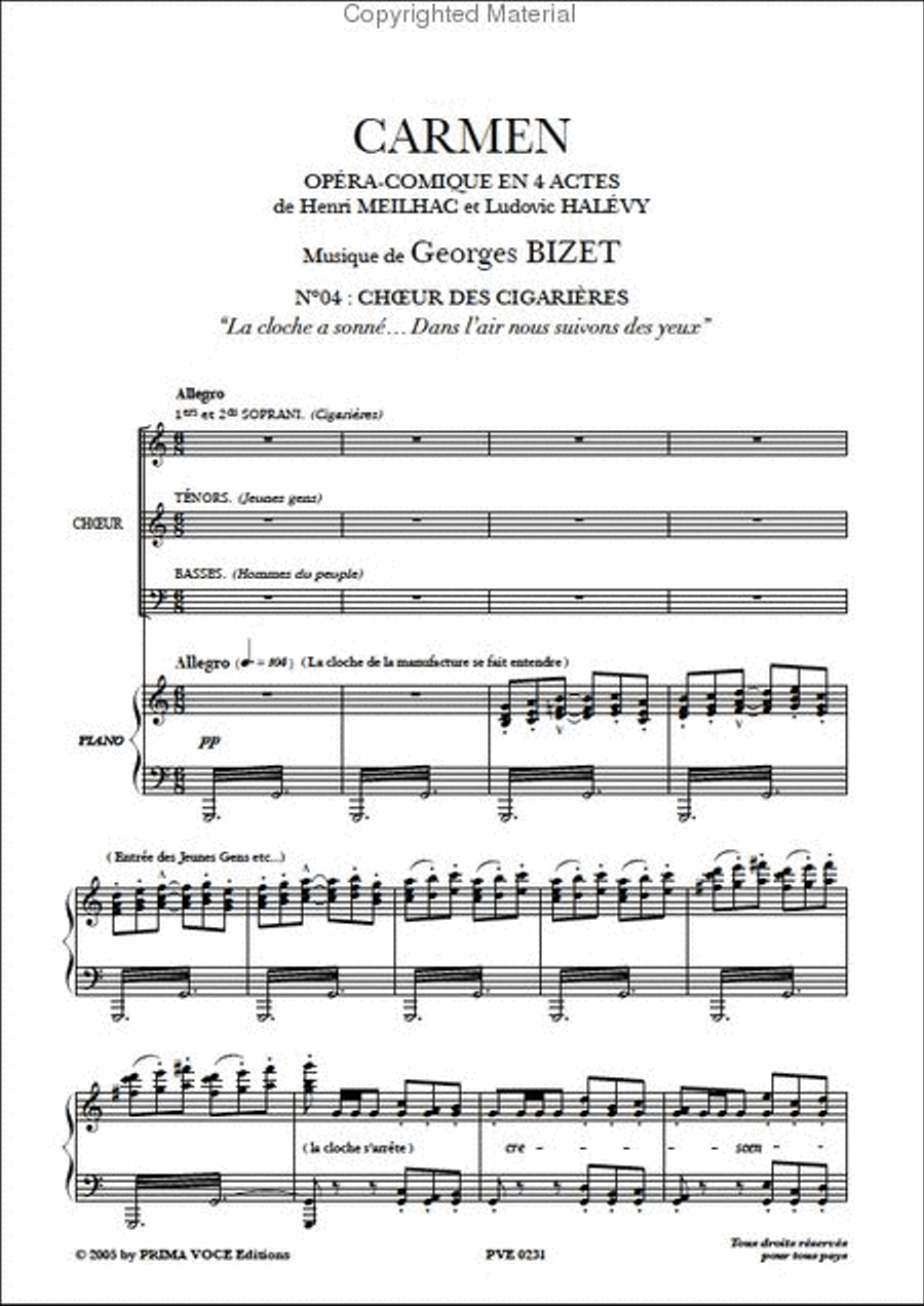 La cloche a sonne from Carmen Mixed Choir scores gallery preview page 2