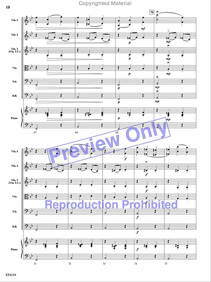 Sleeping Beauty Waltz String Orchestra scores gallery preview page 9