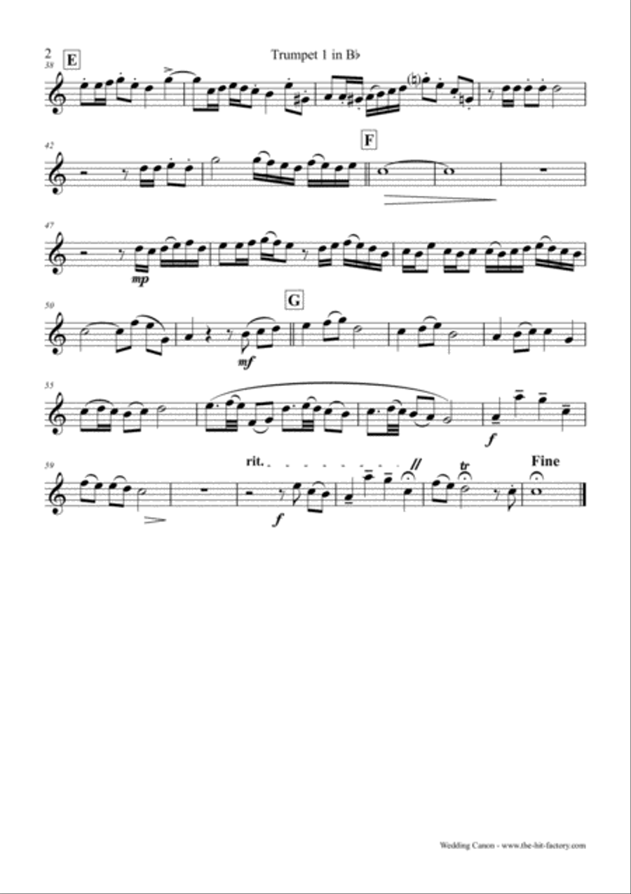 Wedding Canon - Festive Concert Piece - Brass Quintet Brass Quintet scores gallery preview page 6