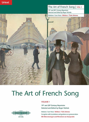 Book cover for Art of French Song, Volume 1 - Low Voice