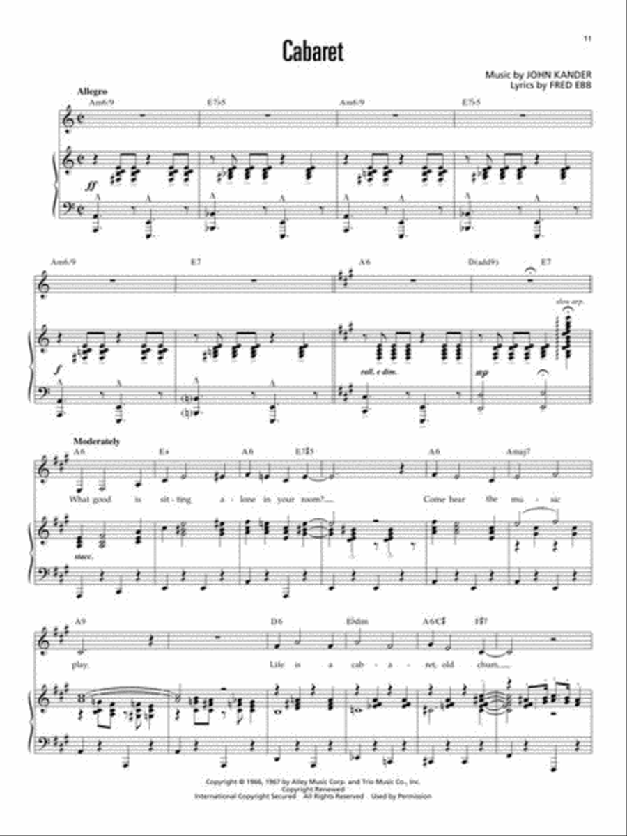 The Complete Cabaret Collection Piano, Vocal, Guitar scores gallery preview page 13