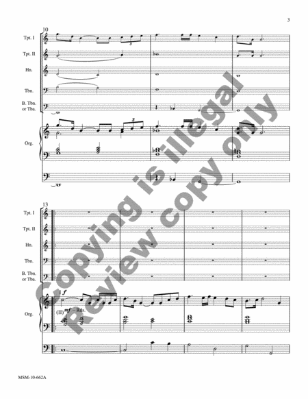 Fanfare and Processional (Brass Quintet Score and Parts)