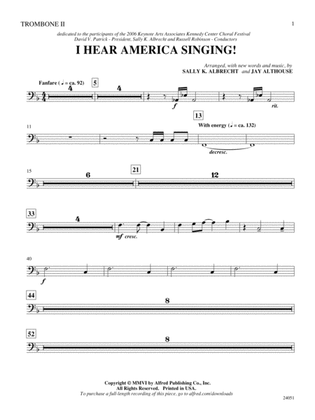 I Hear America Singing!: 2nd Trombone