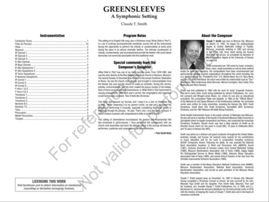 Greensleeves Concert Band scores gallery preview page 3