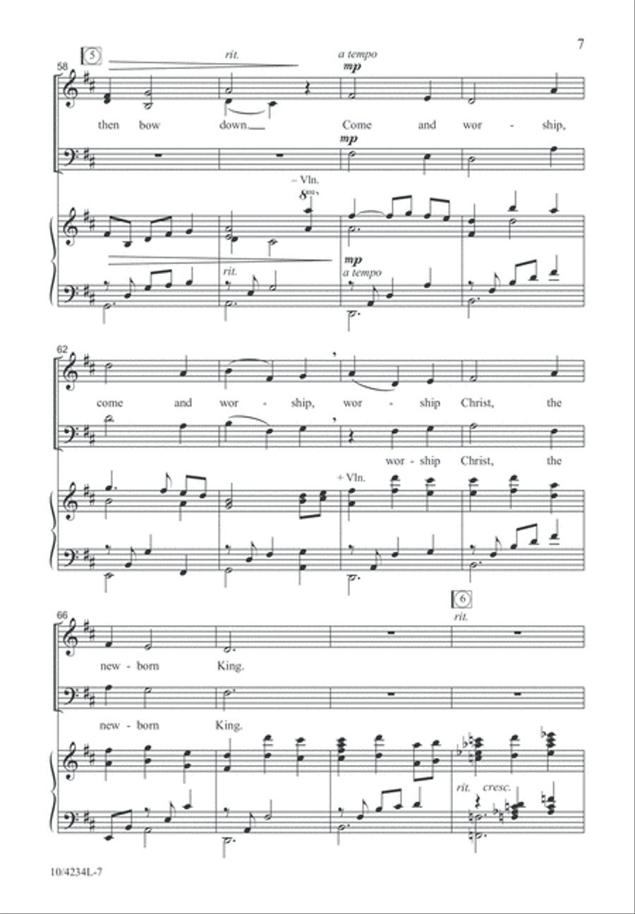 Carol of the Angels 4-Part scores gallery preview page 7