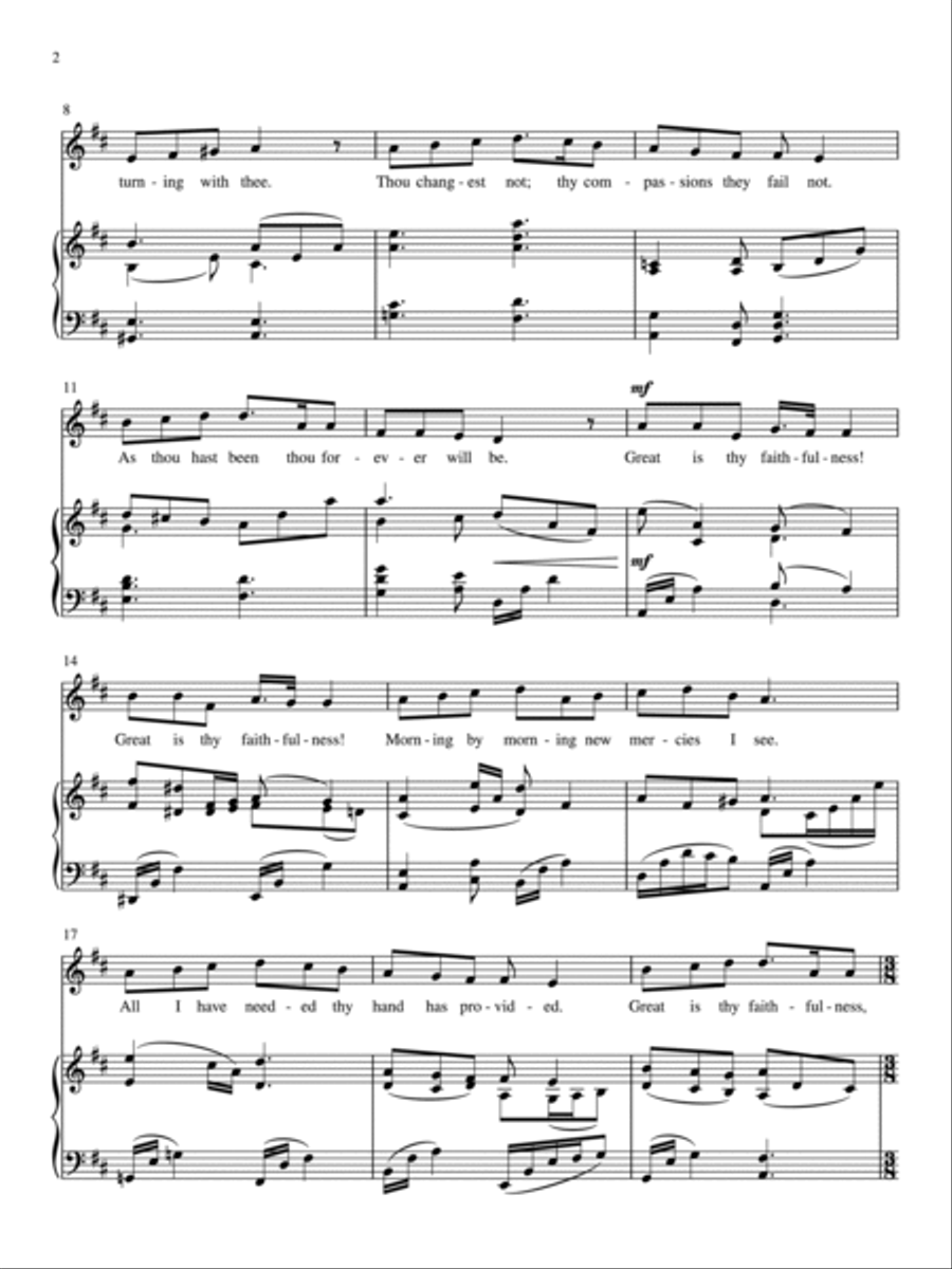 Great Is Thy Faithfulness (Downloadable Piano/Vocal Score) Cello scores gallery preview page 2